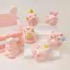 Cerditos Apilados de Color Sólido, Accesorios de Escritorio DIY, Adornos para Coche, Llaveros, Figuras de Resina, Lindos y Divertidos