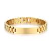 Pulsera para Hombre 2022 12 mm Correa Sólida de Reloj Pulsera Curva de Acero Inoxidable Pulsera de Acero Inoxidable para Pareja Dorada