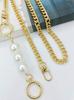 Cadena para equipaje cadena metálica de extensión para correa de hombro accesorios de joyería de perlas cadena accesorios para bolso cadena para funda de teléfono móvil