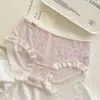 Roupa íntima de Ursinho Doce e Fofa com Forro Antibacteriano Roupa íntima Feminina Sem Costura Cintura Média Shorts Triângulo Delicado e Confortável para Meninas
