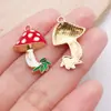 20 Estilos de Casa de Hongo con Goteo de Aceite Colgantes de Aleación de Acción de Gracias Charms para Pulsera de Collar DIY Accesorios para Llaveros
