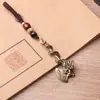 Pingente Chaveiro Machado Dragão e Nuvem de Latão Puro Presente Criativo para Decoração de Chaveiro de Carro