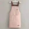 Novo Avental Impermeável Moda Estilo Coreano Cozinha Doméstica Cozimento Trabalho Extensivo Estampa LOGOTIPO Aventais Publicitários para Homens e Mulheres
