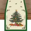 Nuevo camino de mesa navideño de Amazon transfronterizo con decoración de copo de nieve, mantel de lino duradero y resistente, suministro exclusivo