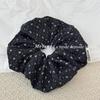 Anillo para el cabello de tejido floral estilo coreano para intestino grueso, textura de temperamento de alta gama, cuerda para la cabeza plisada, cuerda para el cabello a juego con la moda, lazo para la cabeza con flores