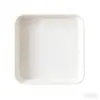 Plato de Plástico Color Crema para Desechar Huesos, Plato Cuadrado para Frutas para Uso Doméstico y Comercial, Plato Pequeño para Mesa de Comedor, Plato Pequeño para Guardar Desechos y Residuos