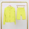 Conjunto de Sudadera con Capucha y Shorts Lulu Df, Chaqueta Ajustada Elástica con Cremallera Dorada, Ropa para Fitness y Yoga