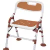 Silla de ducha transfronteriza, apta para personas mayores, con doble reposabrazos, marco de aleación de aluminio, adecuada para el uso de personas mayores en el baño, taburete de ducha antideslizante