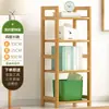 Estantería de Madera Maciza para el Hogar Estante de Almacenamiento de Piso Estantería Simple para Sala de Estar de Estudiante Estantería para Dormitorio Infantil Estudio Estante de Almacenamiento de Acabado