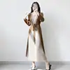 Vestido Plissado da Moda para Mulheres, Vestido Longo de Outono de Alta Qualidade, Design de Nicho, Vestido Color Block Tie-Dye, Roupas Femininas de Comércio Exterior Europeu e Americano