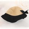Sombrero de Pescador Lafite con Costuras Nuevas de Verano 2020 Sombrero de Sol con Lazo para Mujer Sombrero de Sol Plegable Coreano para Mujer