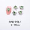 Joias para unhas em formato de coração amor Cruz estrela coração de pêssego Dia dos Namorados acessórios diy joias de liga de diamante joias de diamante para unhas