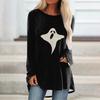Suministro directo de fábrica Europa y Estados Unidos transfronterizo otoño e invierno 2021 deseo Amazon moda casual cuello redondo Halloween camiseta de manga larga