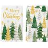 Toalla de Cocina Paño de Cocina Navideño de Invierno Muñeco de Nieve Pino de Venta Caliente Transfronterizo Toalla de Cocina Estacional de Granja