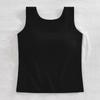Otoño Nuevo Engrosado Cepillado Térmico Ropa Interior para Mujer Sujetador Integrado Chaleco de Hombro Ancho con Almohadilla en el Pecho Cuello de Encaje Ropa Exterior Invierno