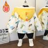 Processamento e personalização de roupas infantis 2025 Jaqueta de veludo para meninos Jaqueta casual para meninos Roupas de inverno para crianças de tamanho pequeno e médio