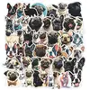 48 calcomanías de Bulldog Francés y Pug, lindos diseños de mascotas bulldog, planificador DIY, decoración impermeable para vasos de agua, venta al por mayor transfronteriza