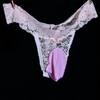 Tanga para Hombre Europeo y Americano Sexy de Tiro Bajo Pantalones T Ropa Interior de Encaje Set Sexy Jj Femenino Envuelto Huevo Transpirable Talla Grande Exportación