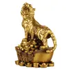 Guyunzhai adornos de cobre de Tigre zodiaco Lingote de Tigre Tigre Dorado decoración del hogar regalo de inauguración artesanías al por mayor