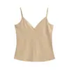 Estilo Europeo y Americano Nueva Chica Sexy Caliente Camisola de Tirantes Finos Estilo Puro Deseo con Almohadillas en el Pecho Ropa Deportiva Adelgazante Top