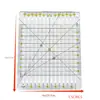 Régua de Patchwork para Costura DIY de Acrílico com Formato Vazado, Gabarito de Costura, Régua de Patchwork para Quilting, Ferramenta de Borda para Patchwork, Conjunto de 6 Peças