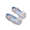Zapatos de Princesa de Dibujos Animados de Nuevo Estilo para Niñas Verano 2025, Zapatos de Cuero con Suela Suave, Zapatos de Lentejuelas y Cristal para Actuaciones de Niñas Pequeñas
