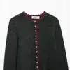 Ins ropa de mujer al por mayor estilo europeo y americano transfronterizo otoño 2026 chaqueta de punto de color bloqueado nueva 2756114