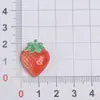 Conejo Lazo Fresas DIY Clip para el Cabello Colgante Llavero Adornos de Pegamento Cremoso Accesorios de Resina