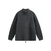 Cardigan de Tricô Masculino Listrado Outono/Inverno 2026 Moda Tendência Gola Alta Jaqueta Casual de Tricô Masculino