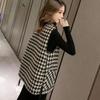 Chaleco de pata de gallo Shanli Dadi para mujer, primavera y otoño, nuevo top estilo Chanel, chaleco informal holgado de moda exterior