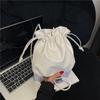 2025 Nova Bolsa da Sorte Pequena Simples de Outono Bolsa de Ombro Cruzado Japonesa e Coreana Cor Sólida Cordão Versátil Bolsa Saco Pão Macio