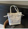 Bolso de Hombro de Cubo con Estampado Dulce para Mujer, Estilo Fresco de Nicho Transfronterizo, Mochila de Gran Capacidad a la Moda, Nuevo Verano 2026