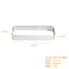 Anel retangular para torta de aço inoxidável 430 com perfurações e anel de mousse perfurado de 2,5 cm de comprimento para assar francês