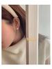 Pendientes de Perla Perfectamente Redonda en Plata Pura S925 con Cierre de Plata, Mismo Estilo que los Pendientes de Moda de Influencer, Coloridos Deslumbrantes Estilo Retro de Hong Kong