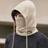 Gorro Cálido de Otoño e Invierno para Hombre, Forrado de Felpa y Engrosado, Gorro de Moda a Prueba de Viento para Ciclismo, Protección para los Oídos al Aire Libre, Gorro con Máscara Facial a Prueba de Frío