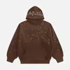 Moletom com Capuz Cruzado Europeu e Americano Outono Retrô Strass Diamante Céu Estrelado Unissex Moda de Rua Pulôver Moletom Preto