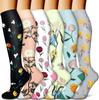 Youlijian 6 Pares de Calcetines de Compresión Deportivos Combinados de Media Caña, Calcetines de Compresión Elásticos, Calcetines Elite, Varios Calcetines de Compresión
