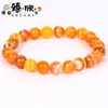 Pulseira de Ágata Multicolorida Disponível 19cm 8mm Vermelho Rosa Lápis Lazúli Ágata Envolvida em Fio Pulseira de Casal Joia para Mão Fábrica Atacado