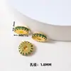 Acessórios de cristal DIY para pulseiras, contas espaçadoras douradas com areia, materiais para joias banhados a ouro cobre e acessórios de cordão feitos à mão
