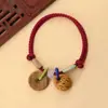Nuevo Pulsera de Hilo Rojo Pulsera de Madera de Durazno Año Zodiacal Unisex Bebé Niños Protectora Anti-Susto Cesta de Durazno Pulsera de Tendencia Nacional