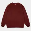 Sudadera Gruesa de Estilo Holgado Perezoso Color Rojo Brillante para Mujer, Forrada de Polar de Alta Calidad, Chaqueta Superior Versátil para Pareja para Otoño e Invierno