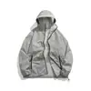 Verão 2024 Masculino Exterior Proteção Solar Leve Respirável UPF50 Roupas de Proteção Solar Aba de Borracha Preta Removível