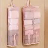 Calcetines de tubo sencillos y dobles y bolsa de almacenamiento para ropa interior, bolsa de malla, herramienta mágica para dormitorios estudiantiles, organizador de sujetadores colgante para armario