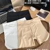 [42.5-80kg] Pantalones de Seguridad de Seda de Hielo Ropa Interior de Borde Ondulado Sin Costuras Leggings de Tres Puntos Anti-Exposición para Mujer