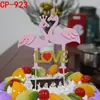 Decoración de flamenco decoración ins Accesorios para pastel de cumpleaños de celebridad de Internet Corazón de niña rosa Alas de cisne Decoración de pareja