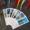 Marcadores de livros de poesia Tang e poesia musical de estilo antigo com borlas, estilo chinês clássico, leitura sofisticada e requintada, os alunos podem personalizá-los