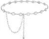 Cadena de cintura retro europea y americana para mujer, cadena de cintura de metal de moda casual versátil para suéter, accesorio de cintura
