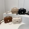 Bolsos Texturizados de Moda para Mujer 2026 Nuevo Estilo Coreano Otoño e Invierno Bolso de Mano Retro Bolso Cruzado de Hombro para Chicas de Nicho
