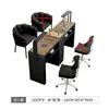 Conjunto de Mesa e Cadeira Multifuncional Estilo Creme para Manicure, Oferta Especial, Estação de Manicure Econômica para Uma/Duas Pessoas com Aspirador, Mesa de Manicure Estilo Chinês Novo