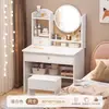Tocador pequeño, tocador moderno simple para dormitorio, para apartamentos pequeños, nuevo modelo 2026, mesa de maquillaje simple para viviendas de alquiler